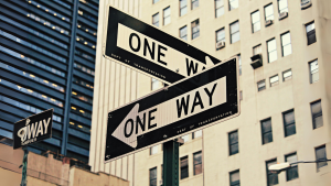 one way street sign