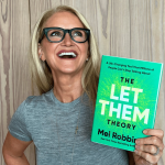 Mel Robbins with her book, the LET THEM Theory