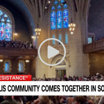 A screengrab of the YouTube video titled Singing Resistance: Minneapolis Community Comes Together in Song.
